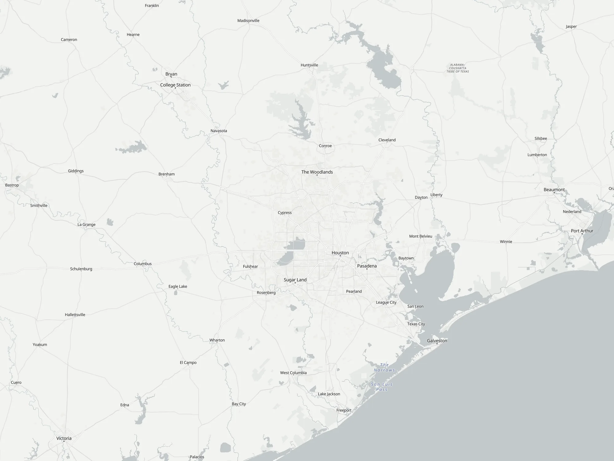 Map of the The wider service area area, with a pin for each city we serve there
